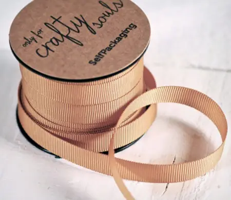 Cinta Grosgrain Dorada Lisa | Selfpackaging