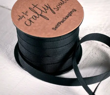 Nastro Grosgrain Nero Elegante | SelfPackaging