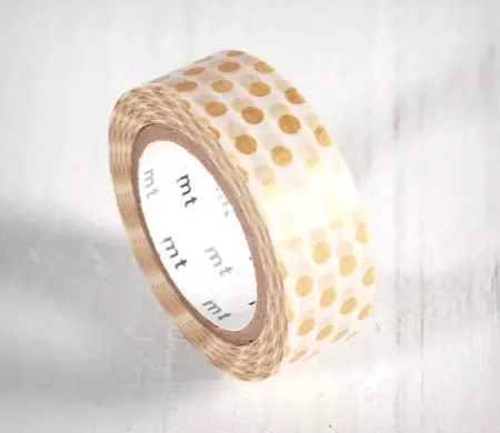 White Washi Tape Polka Dots | SelfPackaging