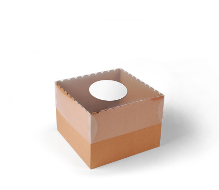 Caja para Tartas y Pasteles, con Tapa Transparente
