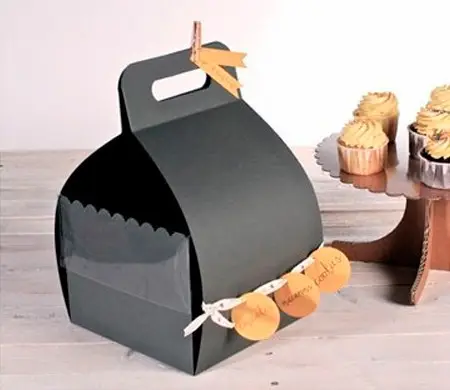 Caja para tartas con asa