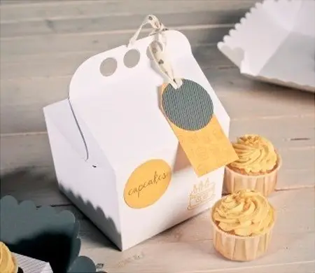 Cupcake box with handle for...