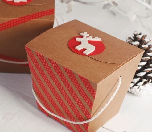 Caja fideos para regalos de Navidad