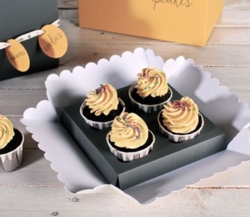 Transparente Box für 4 Cupcakes