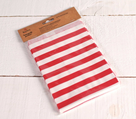 Striped paper bags