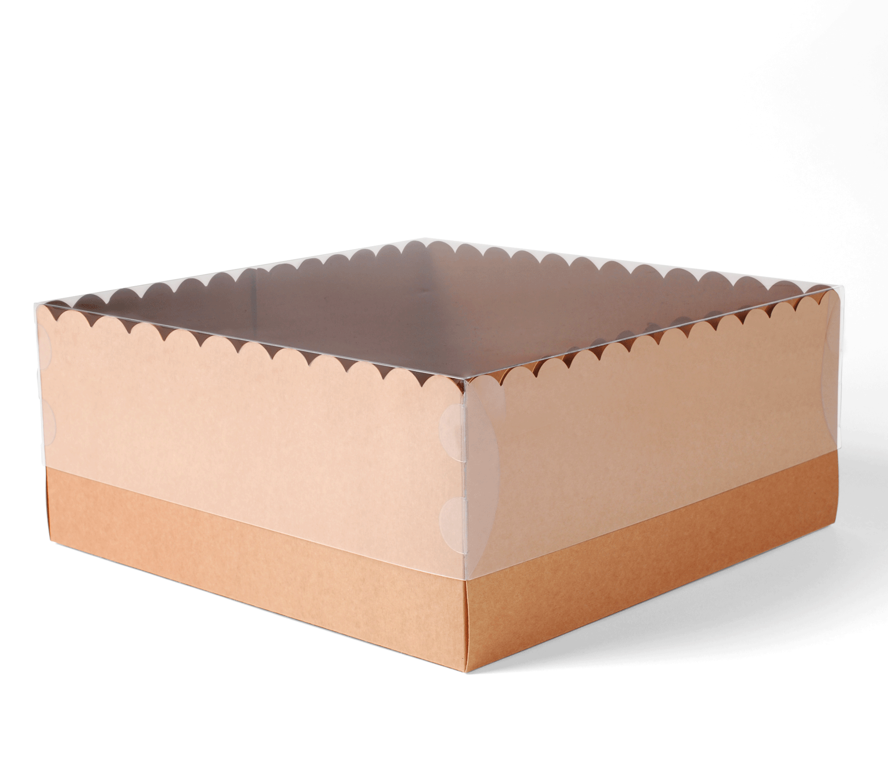 Caja para Tartas y Pasteles, con Tapa Transparente
