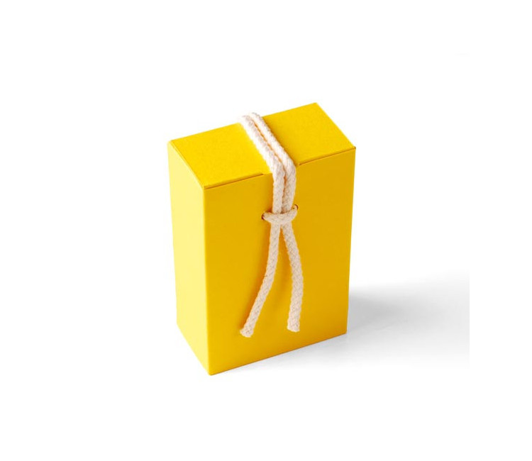 Geschenkverpackung aus Karton mit einem sehr Originellen Verschluß