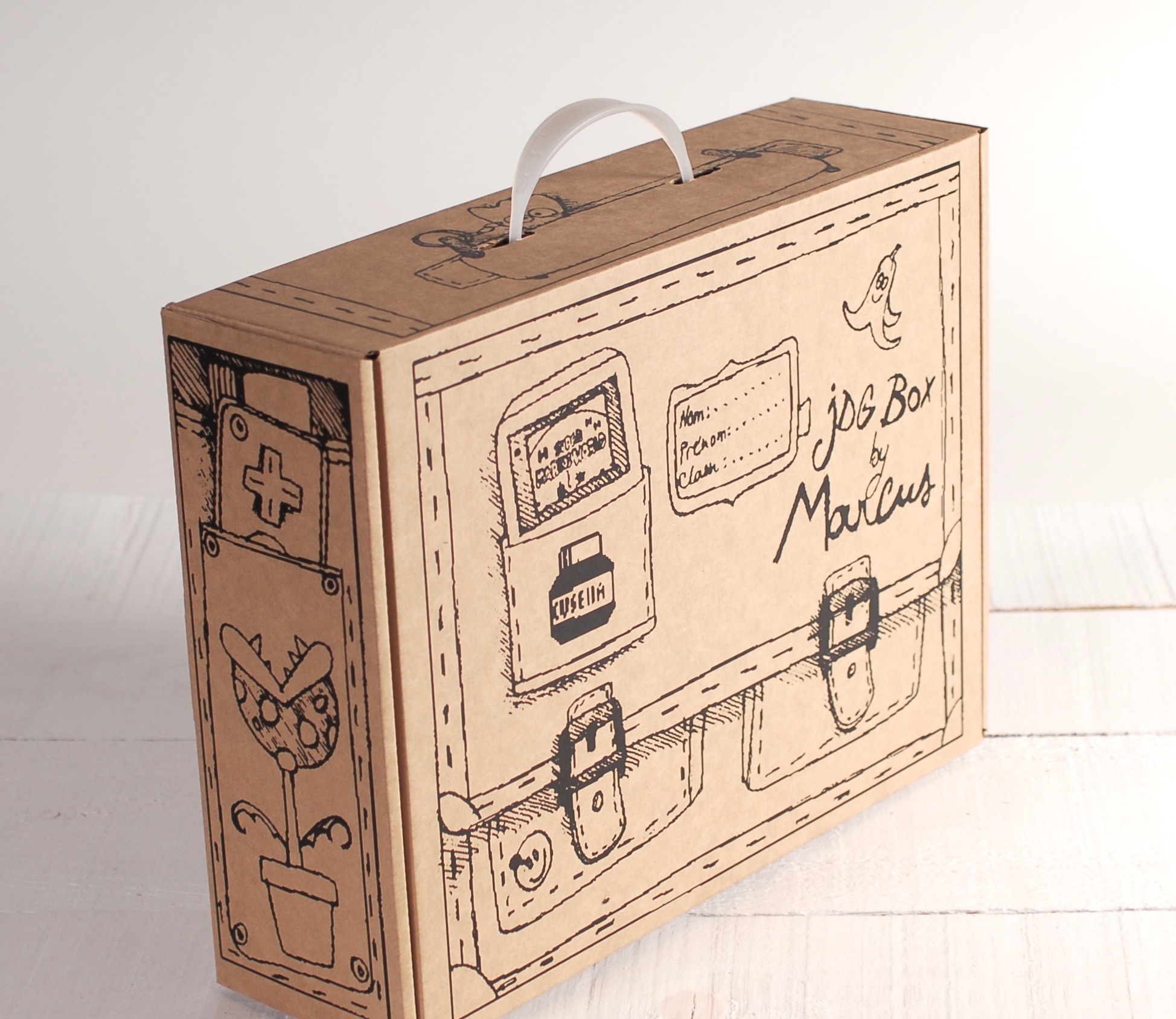 Fabrica tu maletín de cartón de dibujo personalizado