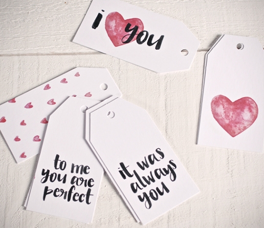 Kit di 10 etichette regalo "Love"
