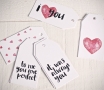 Set mit 10 Geschenketiketten „Love“
