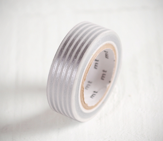 Silver striped Washi tape