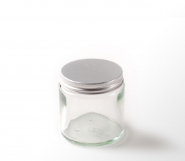 Glass jar for creams or cosmetics