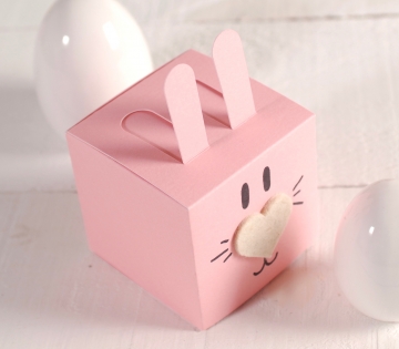 Square box in the shape of a bunny