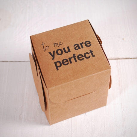 Scatole stampate con frase - You're Perfect 