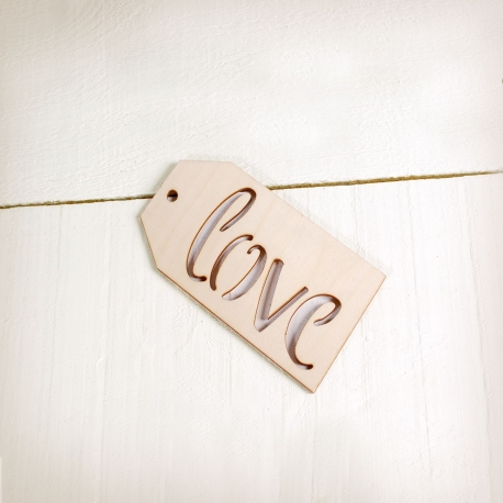 Wooden Love label