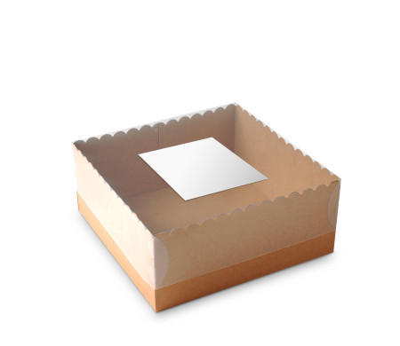 Caja para Tartas y Pasteles, con Tapa Transparente