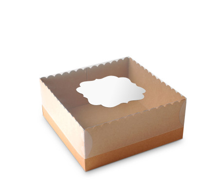 Caja para Tartas y Pasteles, con Tapa Transparente
