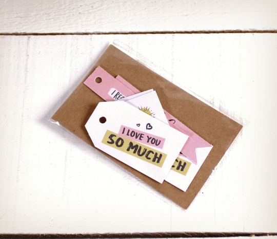 Printed label kit with love messages