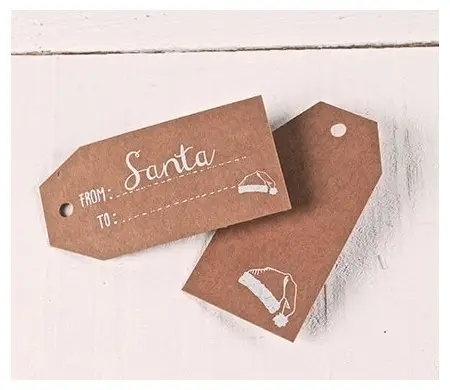 Gift Labels With A Message From Santa | SelfPackaging