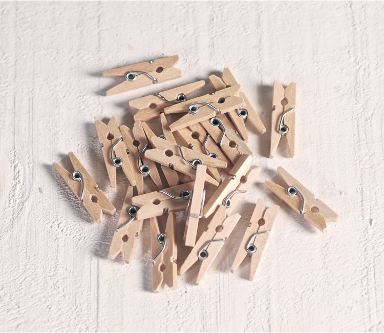 Mini-Holzclips zum Dekorieren und Scrapbooking