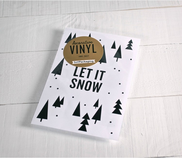 Adesivo Vinile Let it Snow | SelfPackaging