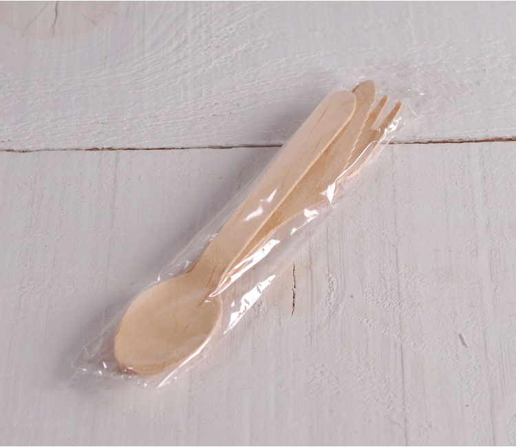 Wooden cutlery set