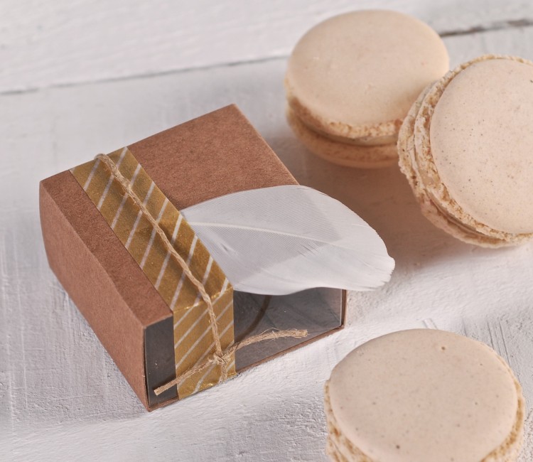 Cajita para Un Macaron con Decoración Cajita para Un Macaron con Decoración
