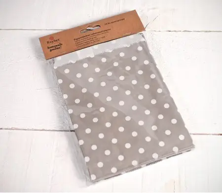 Grey Polka Dot Printed Bags | SelfPackaging