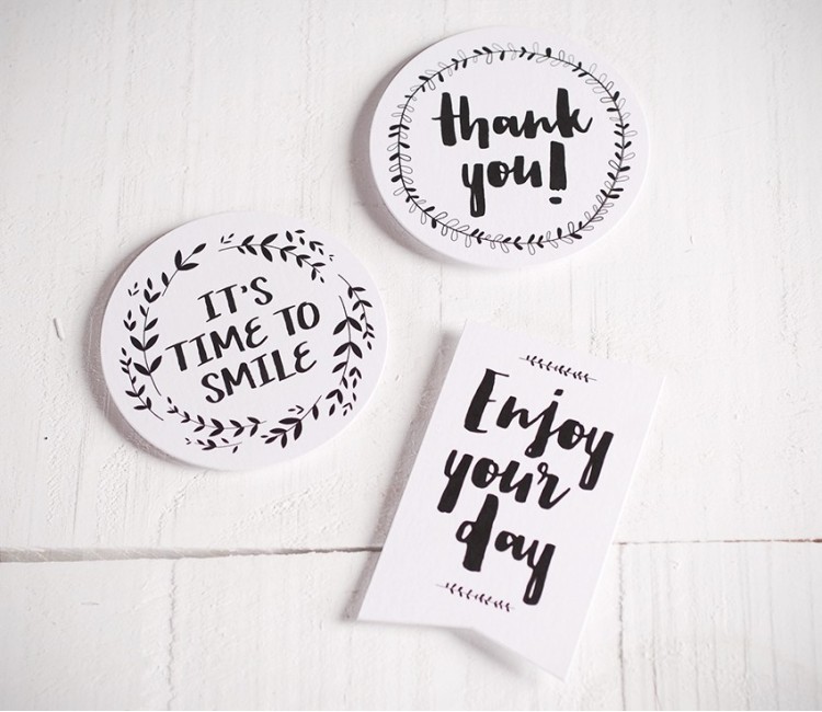 Geschenkaufkleber „Happy“