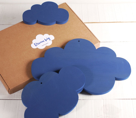3 Blue Foam Clouds, Very Original Decoration!