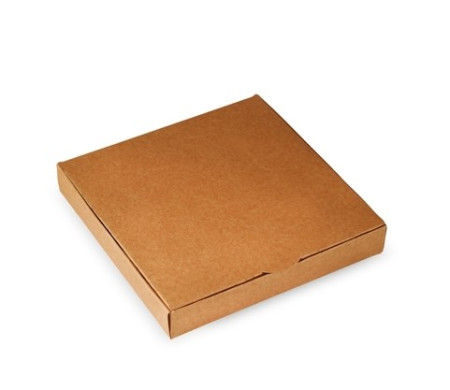 Caja plana para invitaciones o regalos en cartulina kraft. Pack de 50 unidades
