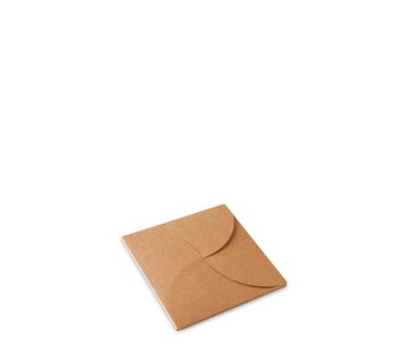 Caja para invitaciones. Cartulina kraft. Sirve también para CD