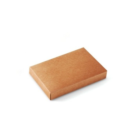 Caja para bodas rectangular. Obseguios bodas. Cartulina color kraft. Pack de 50 unidades.