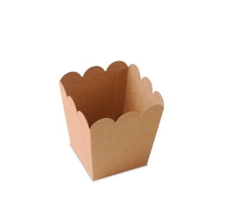 Caja de palomitas para fiestas en color kraft con protección alimentaria