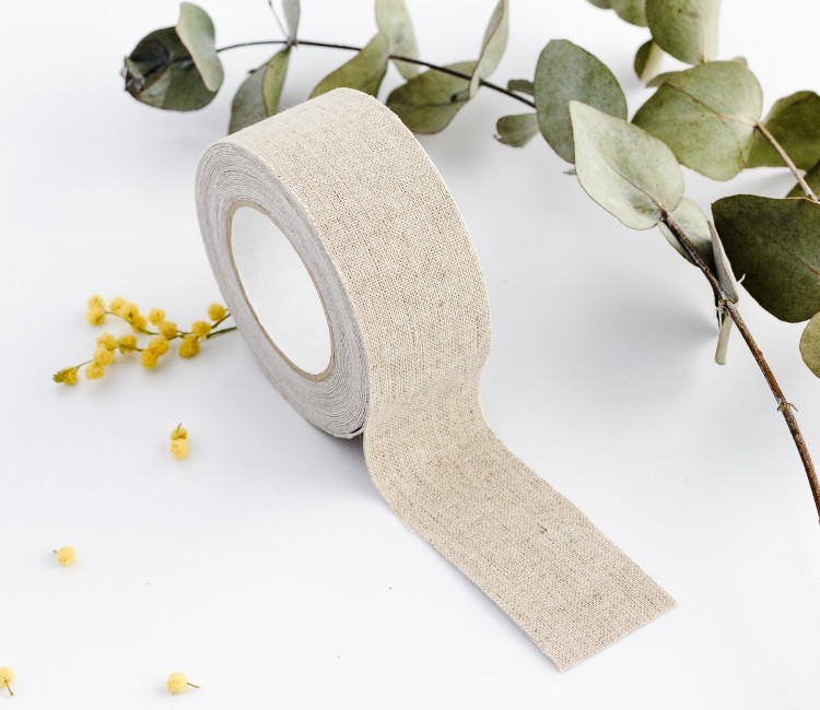Fabric tape de lino 100% en color natural Fabric tape de lino 100% en color natural