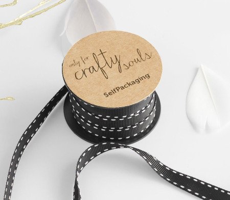 Nastro grosgrain nero impunture