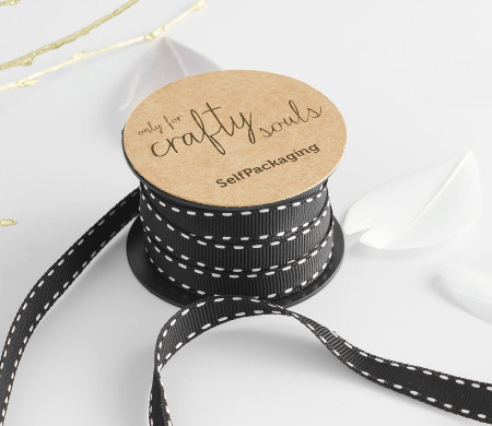 Black stitched ribbon