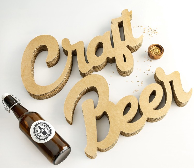 Cardboard lettering