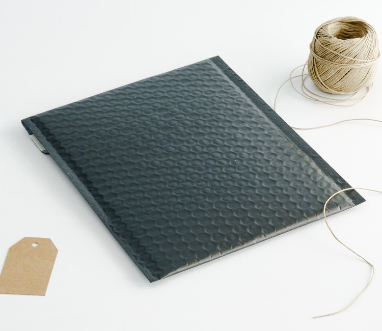 Matte-finish delivery envelopes.