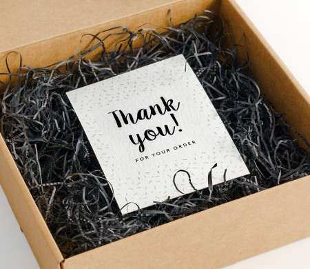 Thank-you card for deliveries.