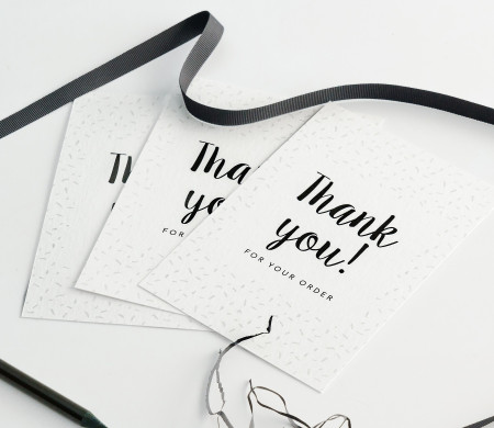 Thank-you card for deliveries.