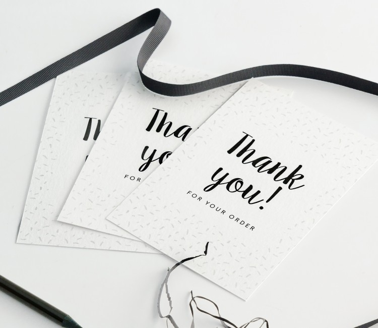 Carte de remerciement dans vos boîtes Carte de remerciement dans vos boîtes