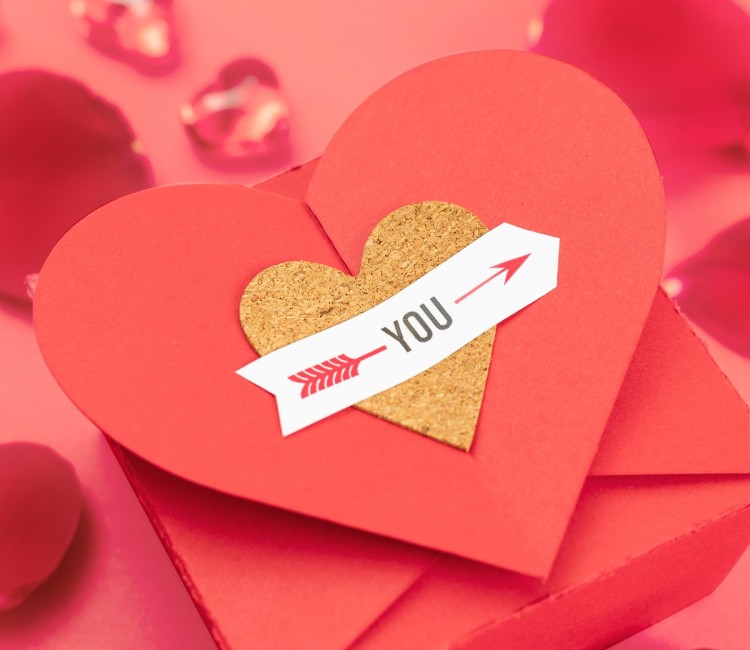 Adhesive cork hearts