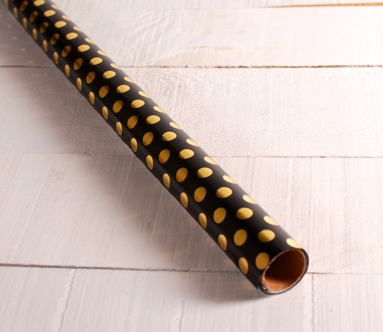 Wrapping paper with foil dots Wrapping paper with foil dots