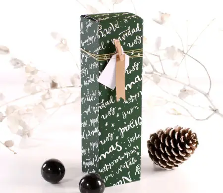 Boîte de Noël pour bouteille de vin