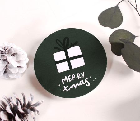 Christmas round sticker