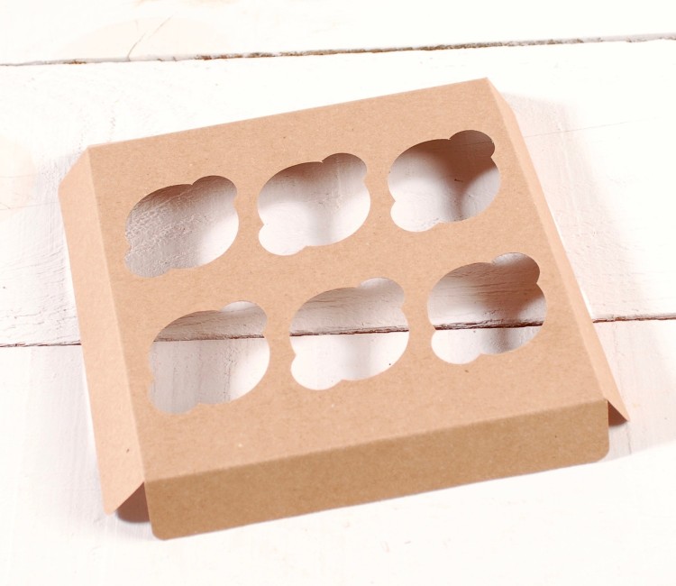 Holder para 6 mini cupcakes, para cajas de repostería Holder para 6 mini cupcakes, para cajas de repostería