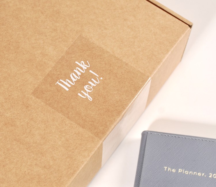 Etichetta trasparente “Thank you” per spedizioni Etichetta trasparente “Thank you” per spedizioni