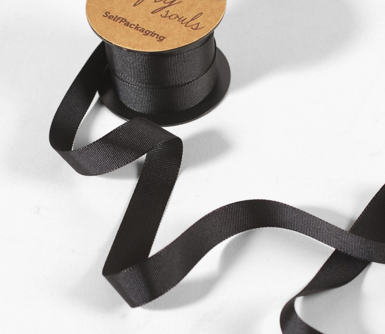 Schwarzes Grosgrain Band | SelfPackaging