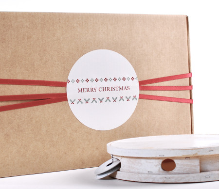Pegatina con print de Navidad